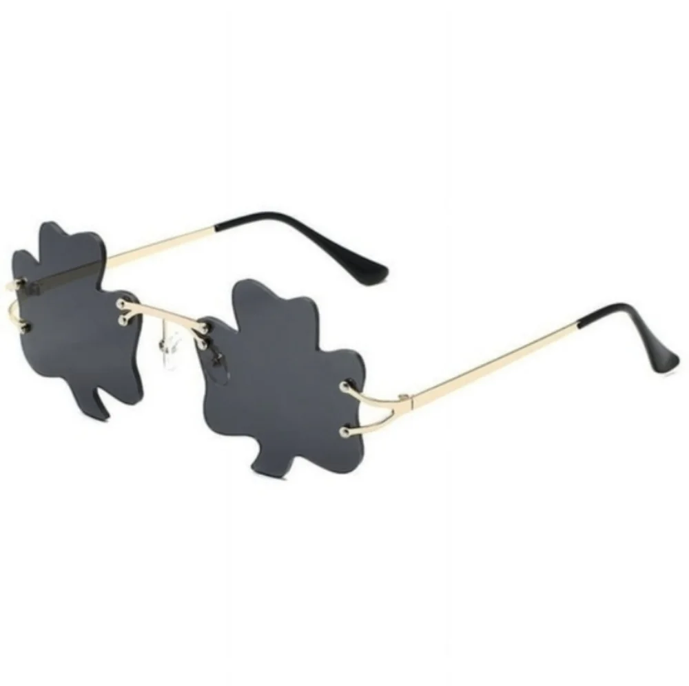 Unisex Clover Black Sunglasses
